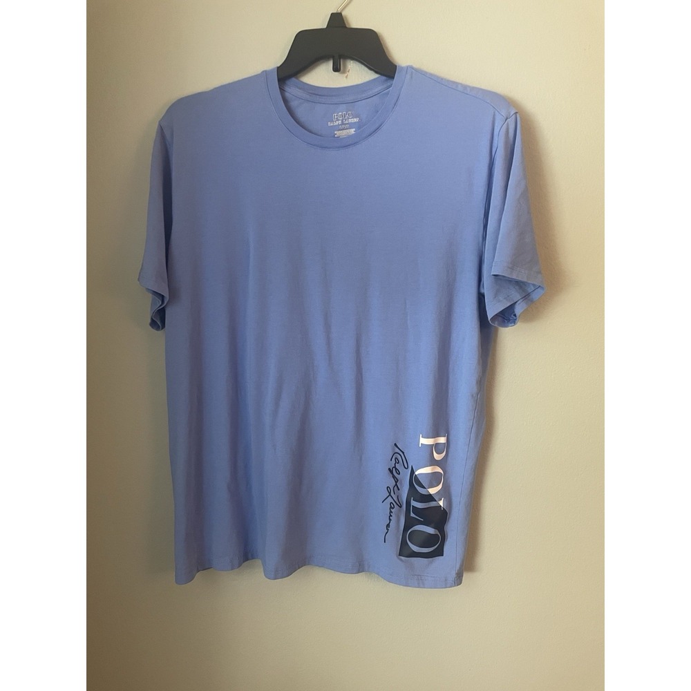 Polo Ralph Lauren T-Shirt Men's L With Great Logo Hit‎ On Bottom Front